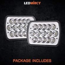 LEDMIRCY H6054 LED Headlights, 5x7 LED Headlights Rectangular 2PCS 90W High Low Sealed Beam Square 7x6 Headlight DOT Approved for Truck Chevy Cherokee Tacoma Ford Van Sedans H5054 H6014 H6052 6053