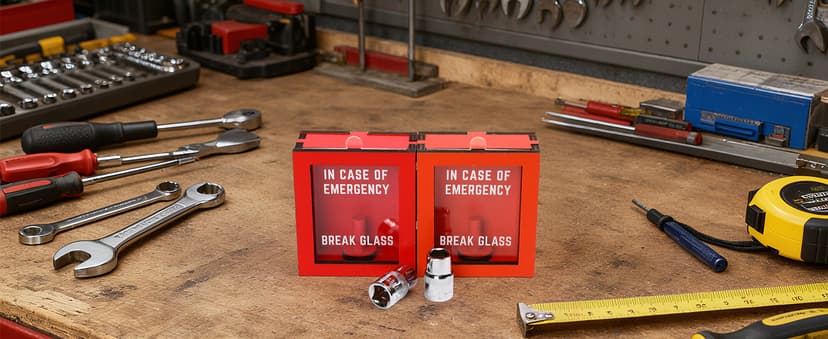 Break in Case of Emergency Box, Garage Wall Decor, Mechanic Car Guy Gifts, White Elephant Gifts Exchange 10mm Emergency Socket Kit, 2 Pack Funny Car Guy Tool Gag Gifts Box B0FMS2XR2D