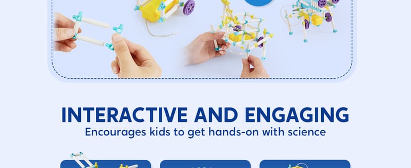 Klever Kits 36-in-1 Motor Robotic Kits, Make Your Own Kids Craft Kits Educational STEM Toys for Ages 8-13 Boys and Girls, Science Gifts for 8 Years Old