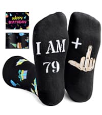 HAPPYPOP Birthday Gift Ideas for Women - Socks for 75 80 85 90 95 Year Olds, Elderly Gifts