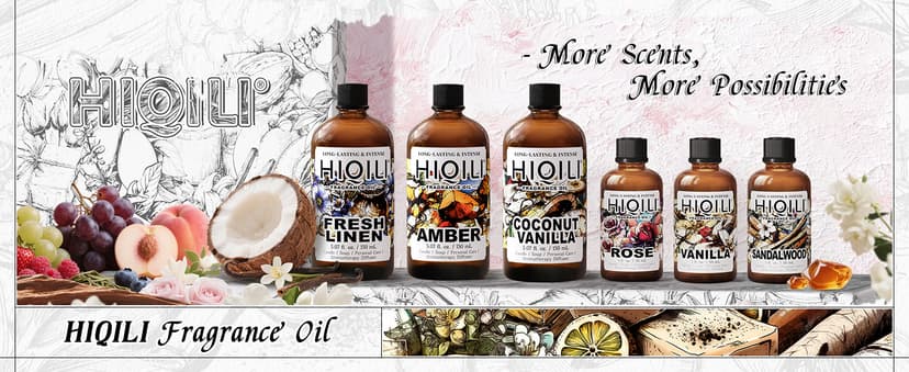 HIQILI Leather Fragrance Oil, Men's Scent, for Car Air Freshener Use, Soap, Candle, and Long-Lasting Perfume Making - 1 Fl Oz