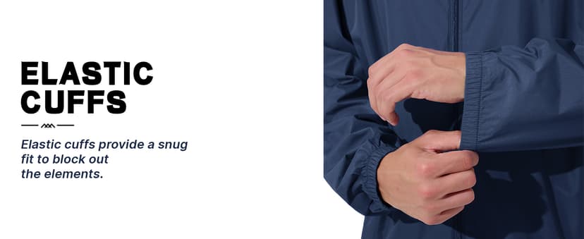 UIQUR Men's Rain Jacket Windbreaker Waterproof Jacket Raincoat Cycling Running Hiking Gear Hood Lightweight Packable