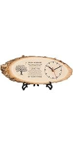 Grandpa Birthday Gifts from Grandkids, Christmas Fathers Day Birthday Gift for Grandfather, DIY Engraved Clock for Home Decor BeauGift Grandpa Gifts, Wooden Clock Birthday Gifts for Grandpa Grandfather B0F8Q4Z8QC