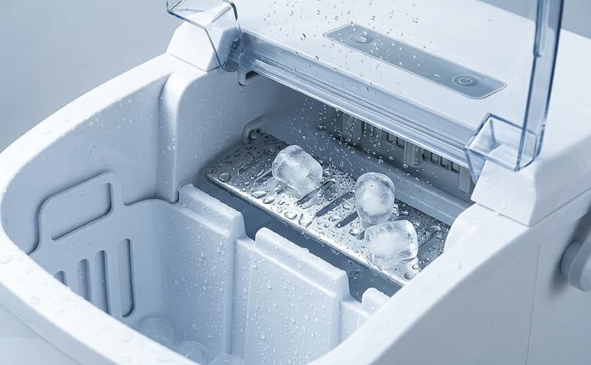 SUMELL Countertop Ice Maker with Handle, 26lbs/24H Portable Ice Machine, Bullet Ice Maker for Home, Kitchen, Camping & Bar