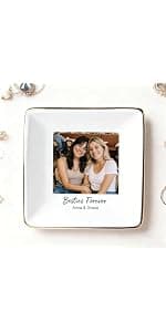 My4gifts Personalized Besties Photo Jewelry Dish, Sisters Jewelry Dish, Custom Besties Gifts, Bff Gifts, Friendship Gift, Best Friend Gift for Women, Custom Jewelrys Plate, Birthday, Christmas/2 B0GFCRMT8Q