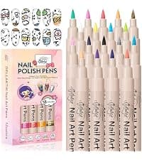 Quick-Dryings, Nail Marker for DIY Paint/Dotting/Liner, Home & Salon Manicure Tools, Great Gift, Non-Toxic, Beginner Friendly Nail Art Pens,12 Colors 0.7mm 3D Nail Polish Pens for Women B0DXKKV1GR