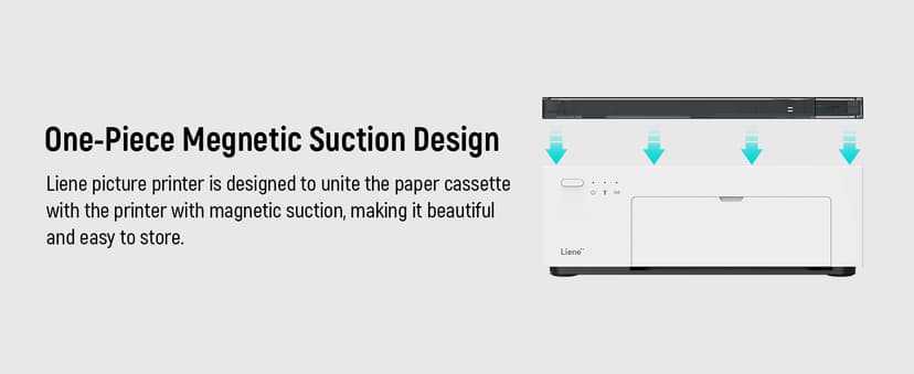 Liene M100 4x6'' Photo Printer, Phone Printer 100 Sheets & 3 Cartridges, Full-Color Photo, Portable Instant Photo Printer for iPhone Android, Thermal Dye Sublimation, Wi-Fi Picture Printer 100 Papers B09XHYNHB2