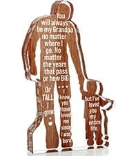 Christmas Best Grandpa Ever Gifts to My Great Grandpa Father's Day Grandparents Gifts Granddad Papa Plaque Sign Grandpa Gifts from Granddaughter Grandpa Birthday Fathers Day Idea Gifts B0DZ6WD7QJ