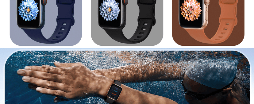 6 Pack Sport Bands Compatible with Apple Watch Band 38mm 40mm 41mm 42mm 44mm 45mm 49mm 46mm,Silicone Waterproof Strap for iWatch Apple Watch Series 11 10 9 Ultra 8 7 6 5 4 3 2 1 SE Women Men