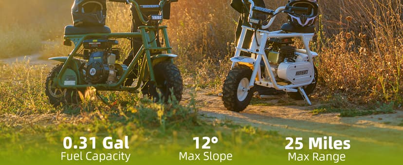 HOVER HEART Mini Bike, Gas Dirt Bike, Minibike, Gas Powered Mini Bikes for Adults, 99cc-4 Stroke Pit Bikes with Led, Dirtbike Motorcycle Max Load 200 Lbs, Speed 34.5 KM/H, Age13+ Hoverheart