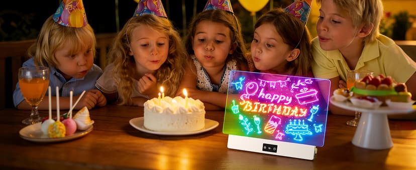 Bylitodt Neon Light Up Drawing Tablet with 10 Tracing Sheets, Arts and Crafts for Kids, Girls Birthday Gifts Idea(White) 16 Inch LED Drawing Board for Kids Rechargeable, LED Note Board with Colors B0GCN75SFT