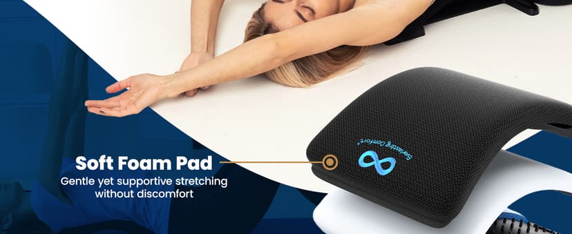 Everlasting Comfort Lumbar Support Board Back Stretcher for Lower Pain Relief - Adjustable Spine Decompression with 88 Acupressure Nodes - Back Cracking Device with Chair Strap for Posture Correction