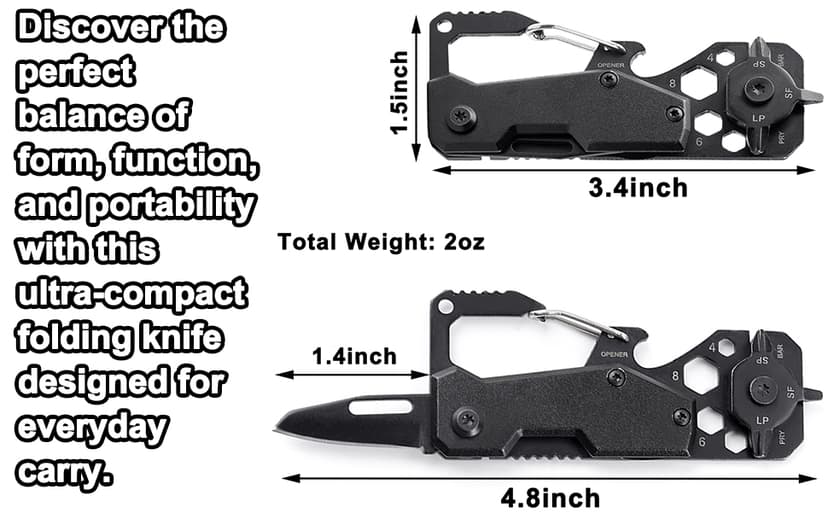 Mens Gifts Multi Pocket Knife - Unique Gift Ideas for Christmas Stocking Stuffers Birthday Valentines Fathers Day Anniversary, Novelty Folding EDC Knife for Xmas Secret Santa Gifts for Him Dad Husband