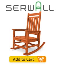 SERWALL Black Outdoor Rocking Chair Set of 2, All Weather Patio Rocking Chair, HDPE Poly Rocking Chair for Adults, Heavy Duty Front Porch Rocker