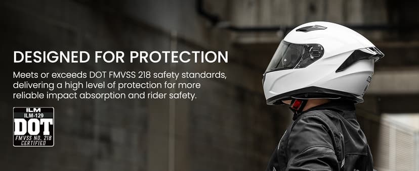 ILM Motorcycle Helmets Full Face with Anti-Fog Pinlock for Cascos para Motos Snowmobile Mens Women Heated Shield Compatible DOT Model 129