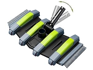 Sepetrel Deluxe Swimming Pool Cleaning Kit Including Professional Leaf Skimmer Net,Half-Depth Fine Mesh Net,17.5" Pool Brush Head & Hand Scrub Brush(NO Pole)