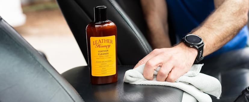 Leather Honey Leather Cleaner: Non-Toxic Leather Care Made in the USA Since 1968. Deep Cleans Leather, Faux & Vinyl - Couches, Car Seats, Purses, Tack, Shoes & Bags. Safe Any Colors & White Leather