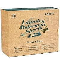 Poesie Laundry Detergent Sheet Sage Breeze Scent 160 Count Washer Sheets Detergent for Travel RV Trip Camping Home Dorm