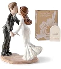 Anniversary Couple Gifts Figurine - Romantic in Love Statue Engagement Wedding Valentines Day Birthday Gift for Her Girlfriend Wife Parents