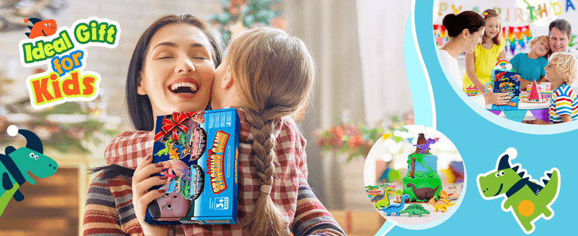 IPOURUP Dinosaur Toys for Kids 3-5: Wooden Stacking Montessori Toys for 3 4 5 6 7 8 Year Old Boys Girls Birthday Gifts for Kid Ages 4-8 Balance Competition Game for Family Stocking Stuffers