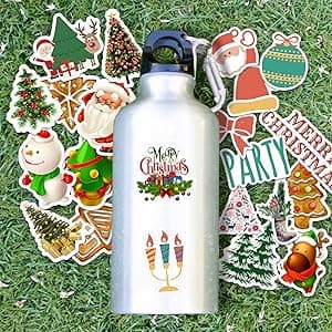 100PCS Christmas Theme Stickers, Non-Repeating Vinyl Waterproof Holiday Stickers, Holiday Gifts for Kids and Teens, Xmas Party Favorite, Stocking Stuffers for Kids Toddlers Teens Boys Girls