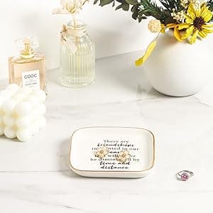 Friend Birthday Gifts for Women Ring Dish Friendship Gifts for Women Friends Female Gifts "There are friendships imprinted in our hearts that will never be diminished by time and distance"