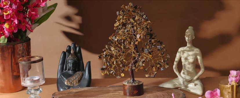 YATSKIA 7 Chakra Tree of Life, Crystals and Healing Stones, Birthday Gifts for Women - Crystal Tree for Positive Energy, Home Office Decor, Spiritual Gifts for Women