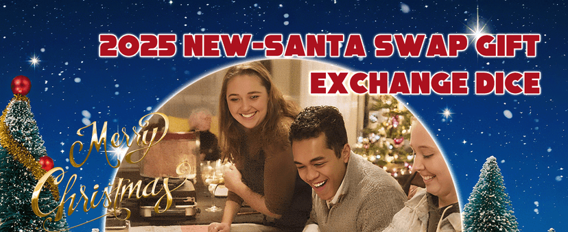 Christmas Ideas Dice Game for Family Party, Suitable for Xmas, Birthdays, Parties, Family and Friends Gatherings Santa Swap Gift Exchange Dice,3 ins Christmas Stocking Stuffers Games B0DN16HXDS
