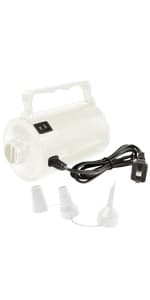 Electric Air Pump Portable 460W Quick-Fill Air Pump Air Flow 45CFM 2.1PSI with Hose 5 Nozzles 120V AC Inflator Deflator Pump for Air Mattress Air Bed Inflatable Cushion Boat Swimming Ring