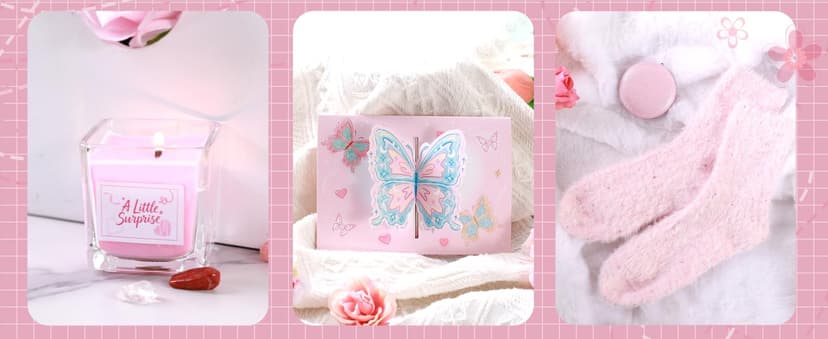 Birthday Gifts for Women - Cherry Blossom Spa Gift Box with Tumbler, Self Care Package for Mom Wife Sister Friend Grandma, Thank You Relaxation Basket for Mother’s Day Valentine’s Day Christmas (Pink)