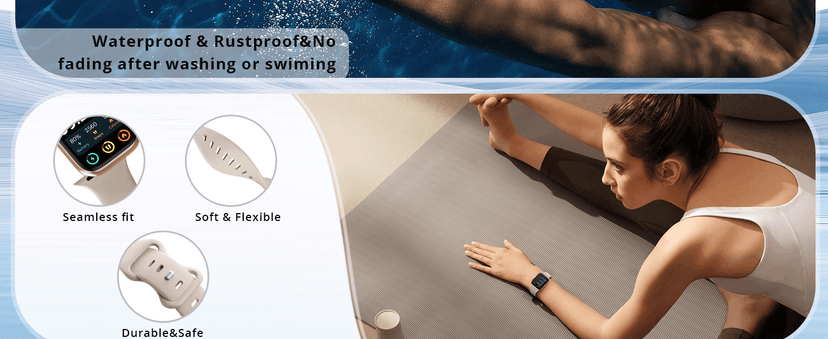 6 Pack Sport Bands Compatible with Apple Watch Band 38mm 40mm 41mm 42mm 44mm 45mm 49mm 46mm,Silicone Waterproof Strap for iWatch Apple Watch Series 11 10 9 Ultra 8 7 6 5 4 3 2 1 SE Women Men