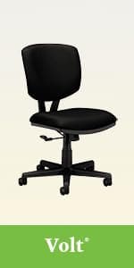 HON Convergence Ergonomic Office Chair with Mesh Back, Adjustable Arms, Lumbar Support, Synchro‑Tilt Desk Chair with Wheels for Home Office or Computer Use, Black Frame, Black