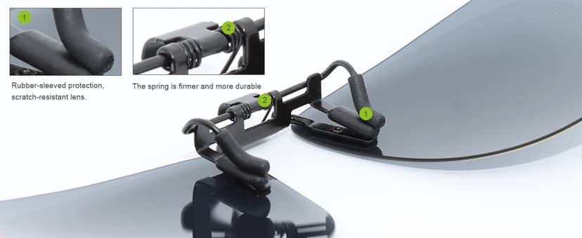 MONICE Fishing Clip on Flip up Polarized Sunglasses Fit Over Prescription Glasses Driving UV Protection Gift Men Women