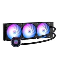 darkFlash Full-Tower ATX Gaming PC Case, Vertical GPU Mounting, Back Plug-in Motherboard, Dual-Chamber, Panoramic Glass, Up to 2 x 360mm Radiators, RTX 40 Compatible(DY470) (1 PWM ARGB Fans, Black)