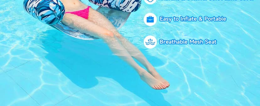 3 Pack Pool Floats Adult, Adjustable Heavy Duty Inflatable Pool Floats Chair, Portable Pool Float Lounger for Adults & Kids, Pool Floaties Noodles for Summer Pool Beach Lake Party Relaxing Fun