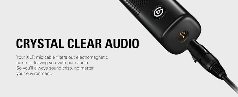 Elgato XLR Cable – Shielded Microphone Cable for Studio Recording and Live Production, Gold-Plated Pins, Male to Female, for Mic and Balanced Analog Line Levels, 10ft/3m