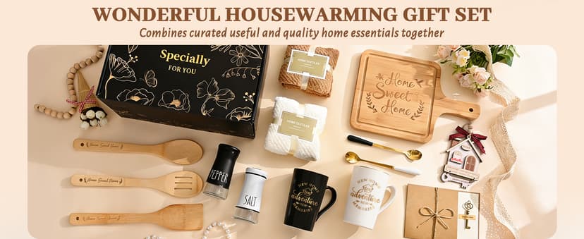 Maustic House Warming Gifts New Home, 14 Pcs New House Gift Basket, Housewarming Present for Homeowners Couples Women, Closing Gifts for Home Buyers B0DSBQYSJW