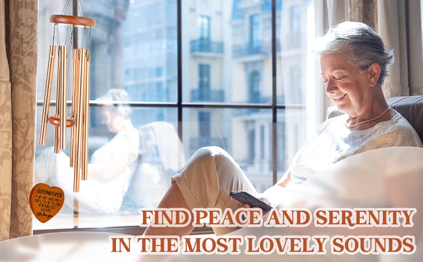 Godmother Gifts from Godchild, Godmom Wind Chimes, Christmas, Birthday, Proposal, Retirement Gift for Godmother from Goddaughter Godson