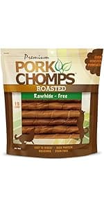 Pork Chomps Dog Chews, 5-inch Munchy Sticks, Assorted Flavors, 50 Count (Pack of 1)