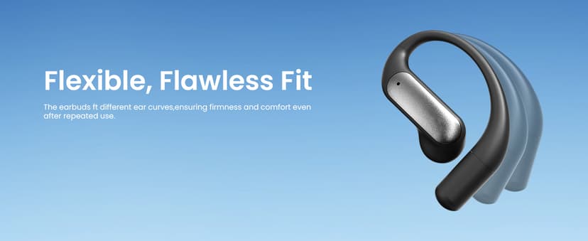 Piluyaa Open Ear Earbuds Bluetooth AI Ear Buds 60Hrs Playtime Wireless Over Headphones with Earhooks IPX7 Waterproof Touch Control Air Conduction Sport Headsets Earphones for Workout Running Black