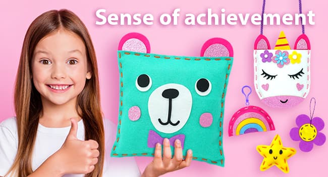 7 stuffed animal & plush pillow projects. Pre-punched felt & instructions included. Gift for girls & boys KRAFUN My First Sewing Kit for Kids Ages 6-12 | 7 Animal Dolls B091GXM2Y6