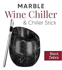 Homeries Marble Wine Chiller Bucket - Wine & Champagne Cooler for Parties, Dinner – Keep Wine & Beverages Cold, Wine Chillers for Bottles – Holds Any 750ml Bottle - Ideal Gift for Wine Enthusiasts