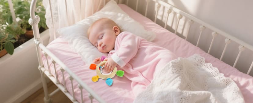 VTECHOLOGY Baby Teething Rings Toys for 0-6 6-12 Months Baby Rattle Teether Sensory Toys for Babies 0-24Months Silicone Teether Relief Chew Soothing Sore Gums for Newborn Infant Essentials BPA Free