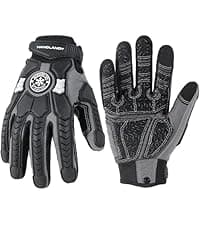 HANDLANDY Genuine Sheepskin Leather Gloves for Men Winter Driving Warm Thermal Wrist Gloves Fleece Lining for Cold Weather