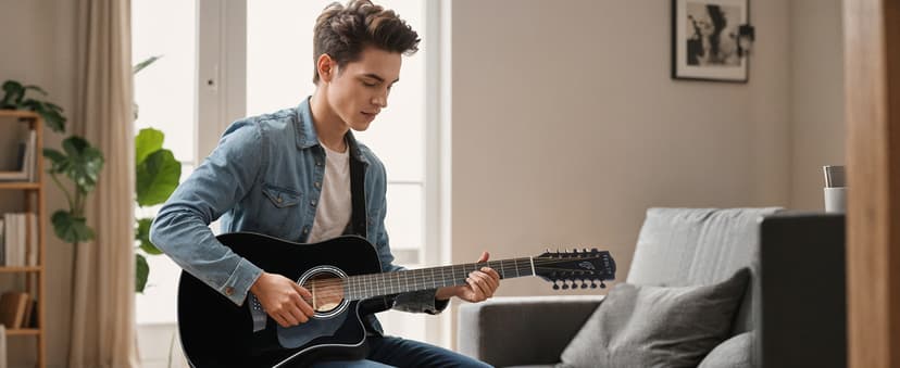 Fesley 12 String Guitar: 42" Full Size Acoustic Electric Guitars for Beginners Adults, Spruce Top Guitarra Acustica, Cutaway Guitar Bundle with Gig Bag, Picks, Strings, Strap, Gloss, Black