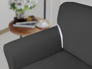 Easy-Going Stretch Chair Sofa Slipcover 1-Piece Couch Sofa Cover Furniture Protector Soft with Elastic Bottom for Kids, Pet. Spandex Jacquard Fabric Small Checks (Chair, Dark Gray)
