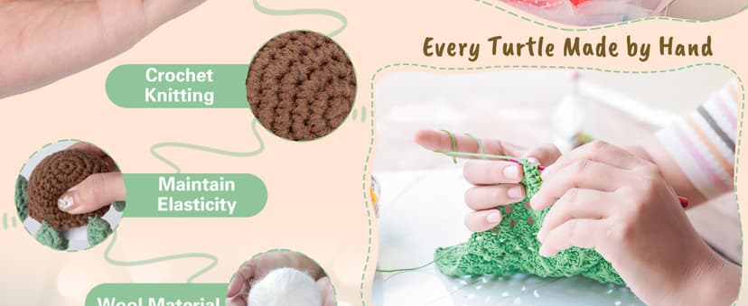 Mini Funny Turtle Daughter Gifts from Mom Dad, Birthday Gifts for Kids Teens Adults Daughter in Law Bonus Step, I Love You Small Cute Stuff Things, Handmade Emotional Positive Crochet Turtle