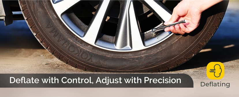 Pencil Tire Pressure Gauge 2 Pack with Valve Caps, Stainless Steel Body Tire Gauges for Tire Pressure with Deflator Valve, Metal Nozzle Tire Gauge for Cars, Pickups, RVs, Bicycles