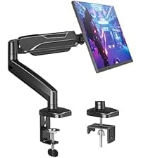 MOUNTUP Dual Monitor Stand for Desk, Monitor Arms for 2 Monitors 32 27 24 22 Inches, Height Adjustable Double Monitor Mount, VESA Mount with C-Clamp & Grommet Base, Holds 4.4-17.6lbs