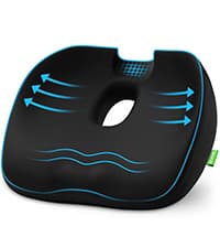 AUVON Innovative Donut Pillow Hemorrhoids Scientific Center Hole and Tailbone Cutout, Orthopedic Pain Relief Donut Seat Cushion for Coccyx, Sciatica, Postpartum Pregnancy, After Surgery Sitting Relief